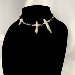 triple cross necklace